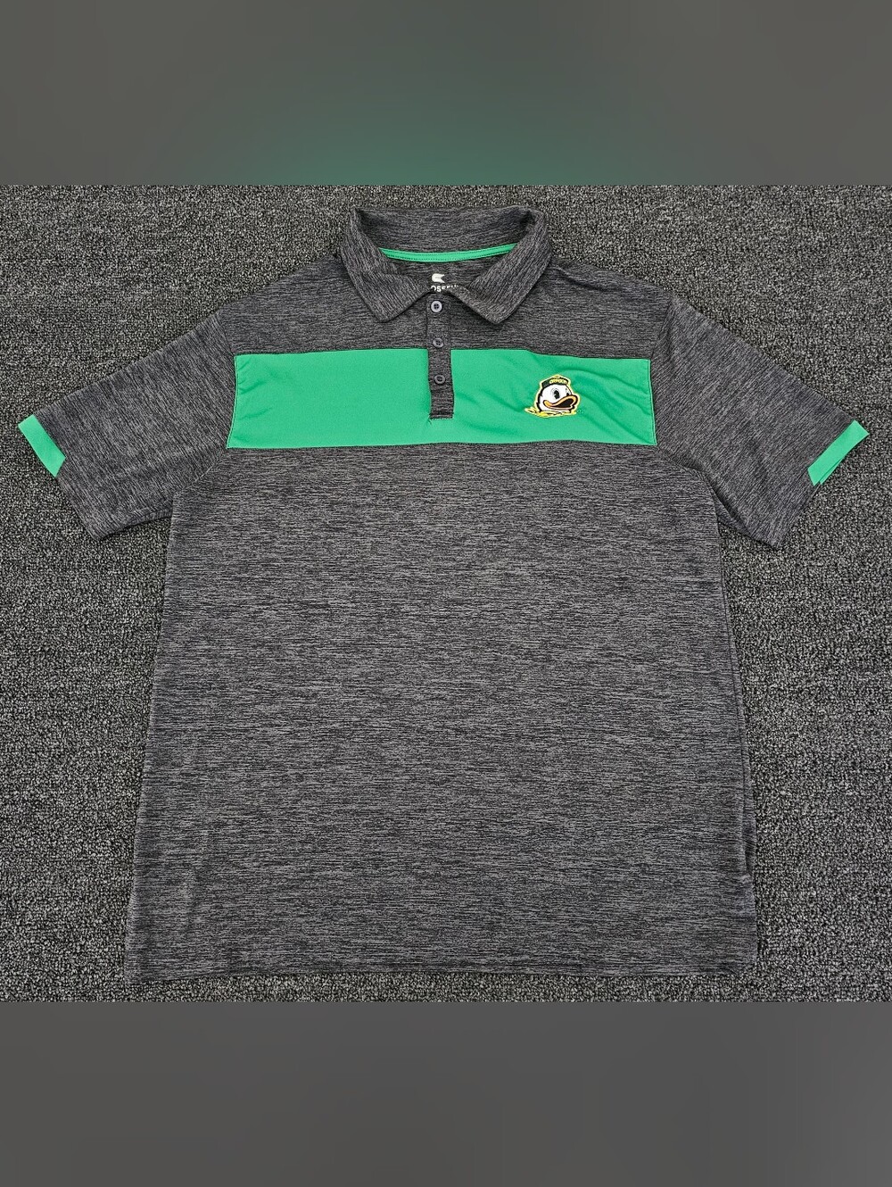 Colesseum Athletics Mens Polo Shirt XL Performance Golf Short Sleeve Oregon Duck
